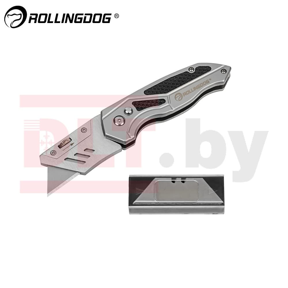 Нож строительный Rollingdog, складной, лезвие 19мм, арт.50575